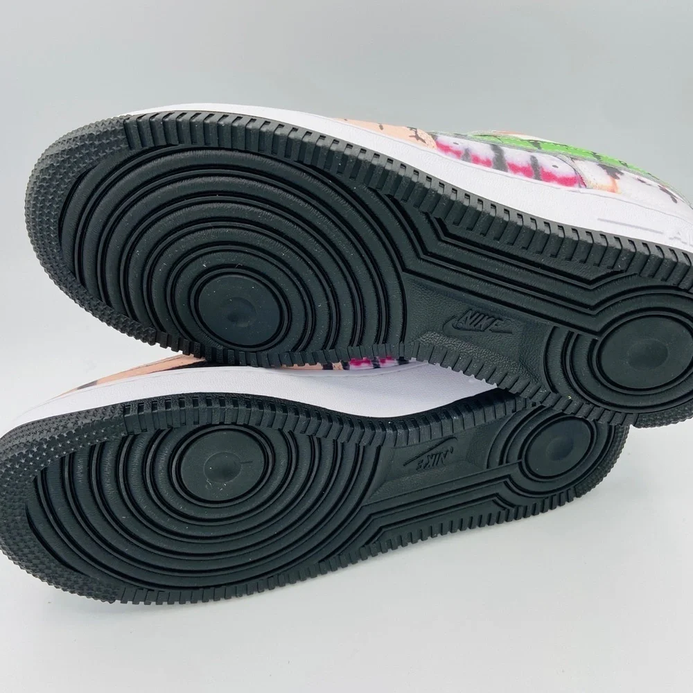 NIB NIKE Women's Air Force 1 Black Tie Dye Colorful Sneaker Shoes Size 8.5 - Picture 7 of 8